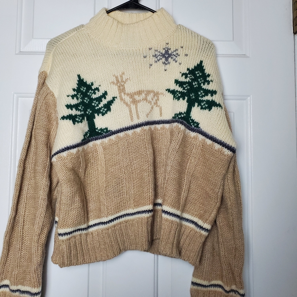Liz Claiborne Wool Sweater Dee Pine Size  Large